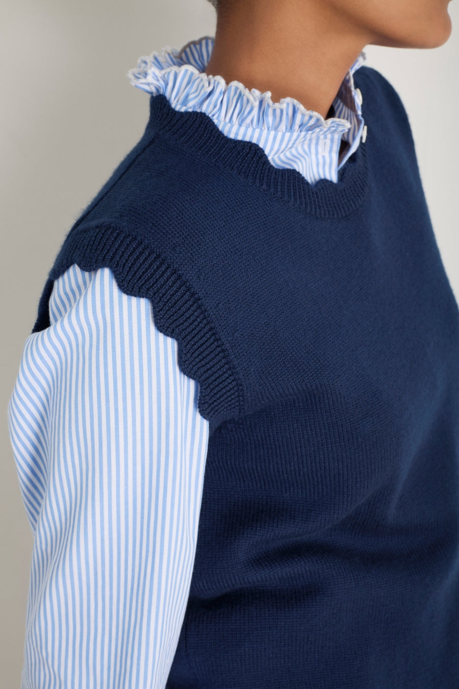 Fleurine Scallop Tank - Midnight