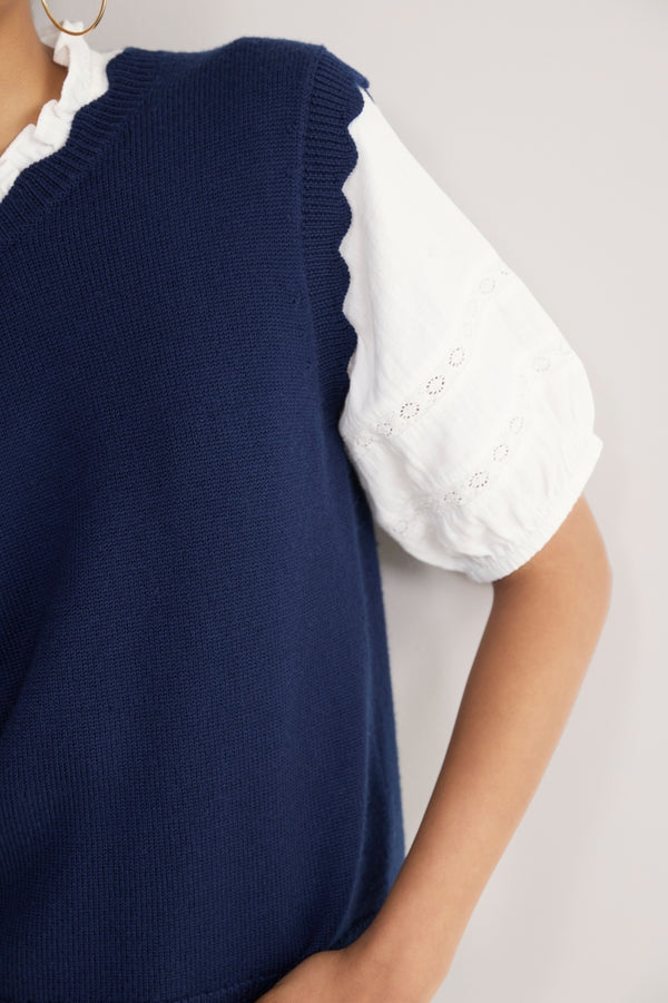 Fleurine Scallop Tank - Midnight