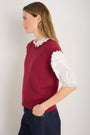 Fleurine Scallop Tank - Pomegranate Red