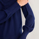 Fleurine Scallop V-Neck Jumper - Midnight