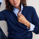 Fleurine Scallop V-Neck Jumper - Midnight