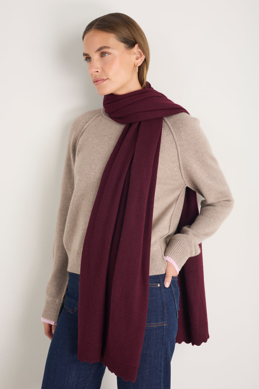 Fleurine Scarf - Deep Fig