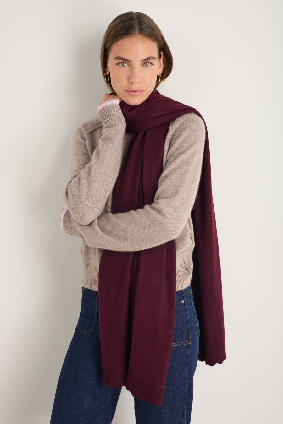 Fleurine Scarf - Deep Fig