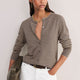 Flora Cardigan - Oat/Chocolate Stripe