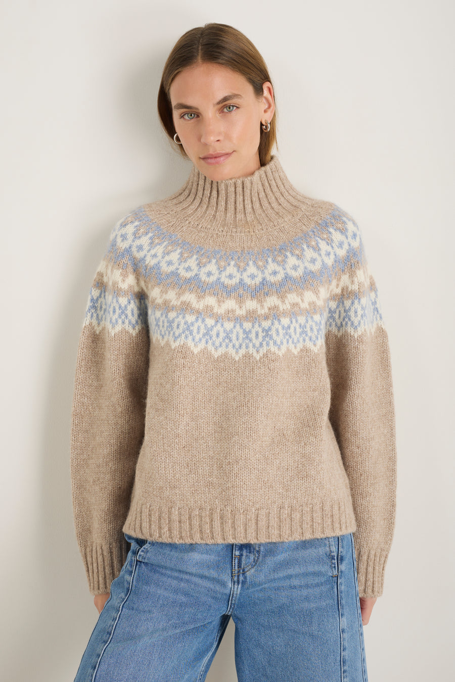 Florence Fairisle Jumper - Oat