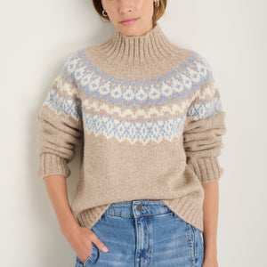 Florence Fairisle Jumper - Oat