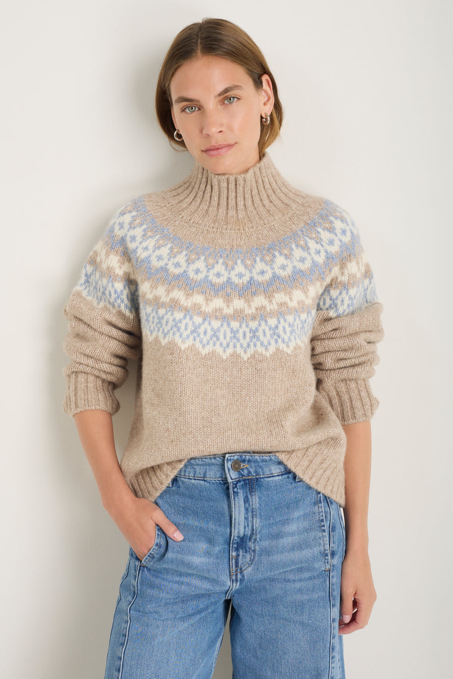 Florence Fairisle Jumper - Oat