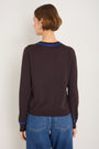 Florence Jumper - Cocoa/Cobalt Blue Trim