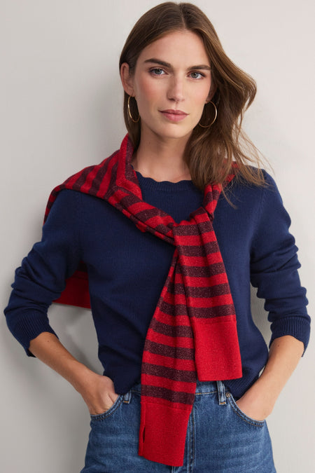 Florentine Scallop Jumper - Midnight