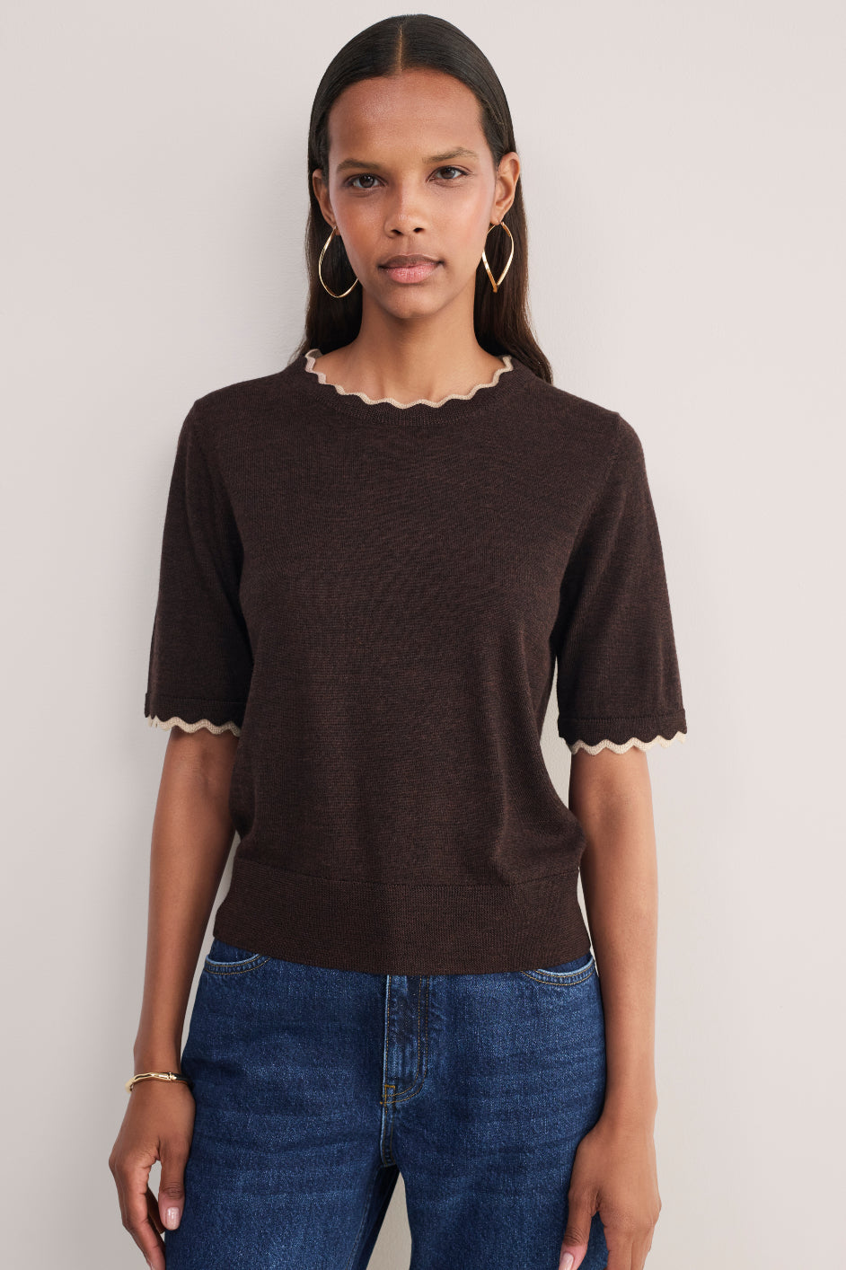 Liana Chunky Funnel Neck Jumper - Toast – WYSE London