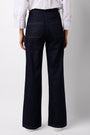 Flossie Button Pocket Flared Jean - Rinse Wash - Longer Length