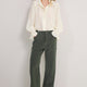Flossie Carpenter Flare Cord Trouser - Olive