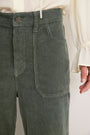 Flossie Carpenter Flare Cord Trouser - Olive