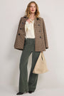 Flossie Carpenter Flare Cord Trouser - Olive