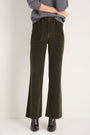Flossie Carpenter Flare Cord Trouser - Dark Olive