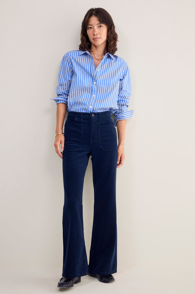 Flossie Carpenter Flare Cord Trouser - Midnight