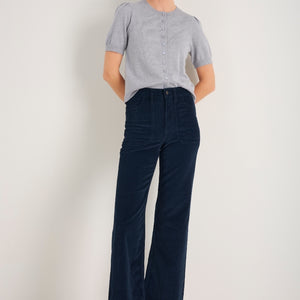Flossie Carpenter Flare Cord Trouser - Midnight