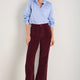 Flossie Carpenter Flare Cord Trouser - Raisin