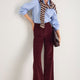 Flossie Carpenter Flare Cord Trouser - Raisin