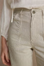 Flossie Carpenter Short - Cocoa/Ecru Stripe
