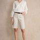 Flossie Carpenter Short - Cocoa/Ecru Stripe