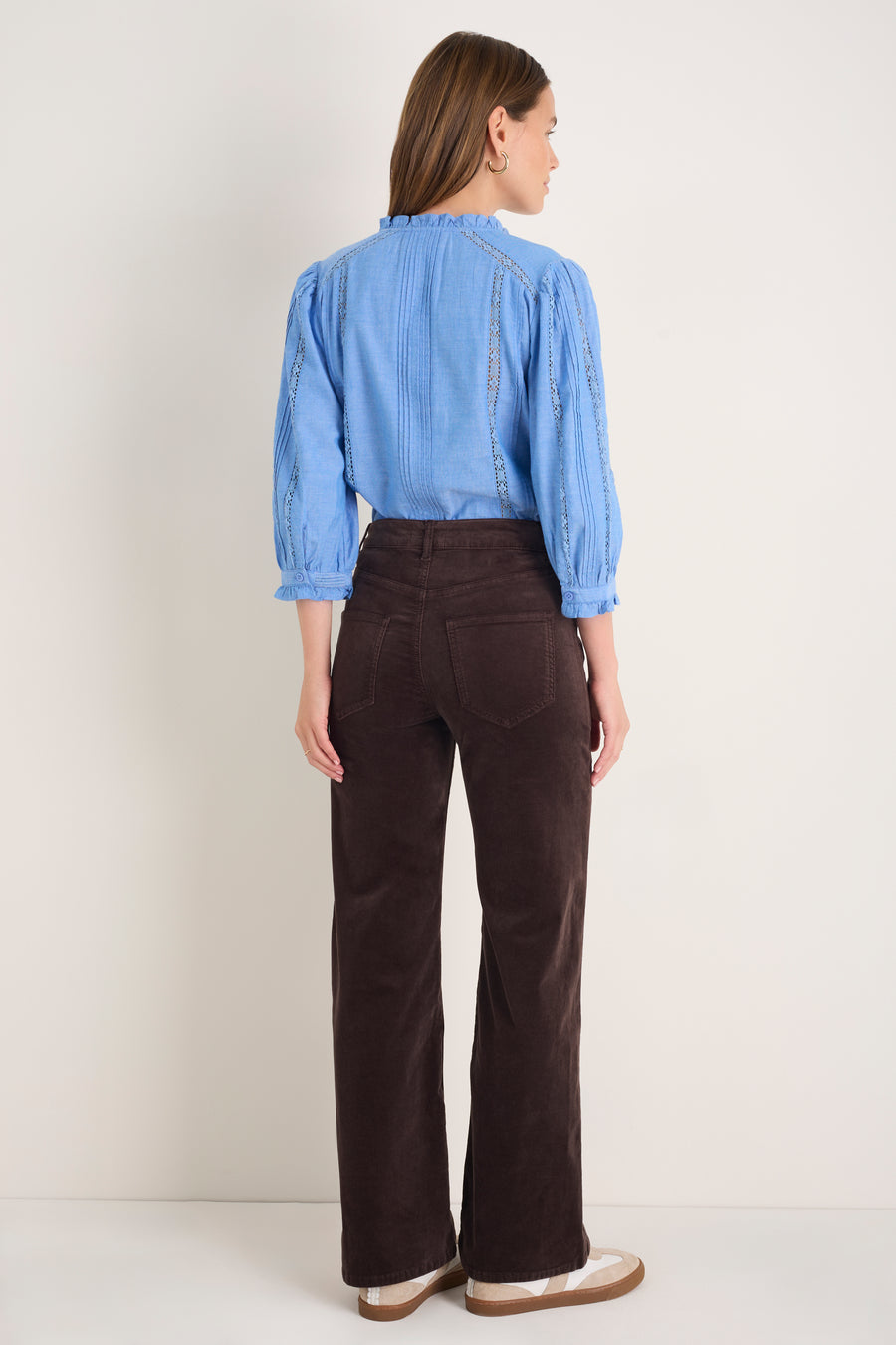 Flossie Cotton Velvet Trouser - Cocoa