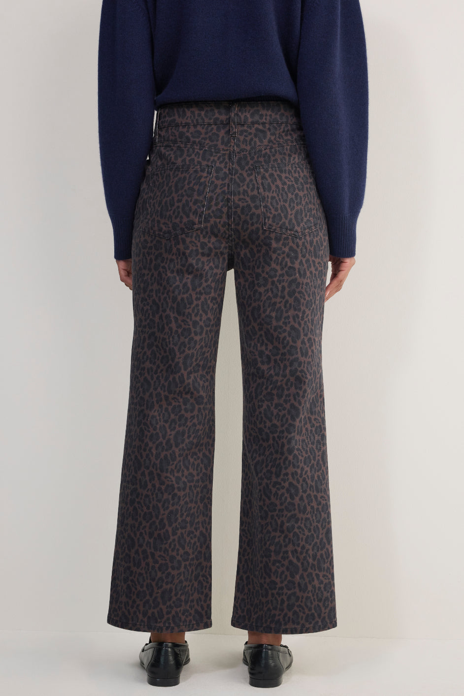 Flossie Kick Flare Jean - Leopard