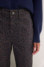 Flossie Kick Flare Jean - Leopard