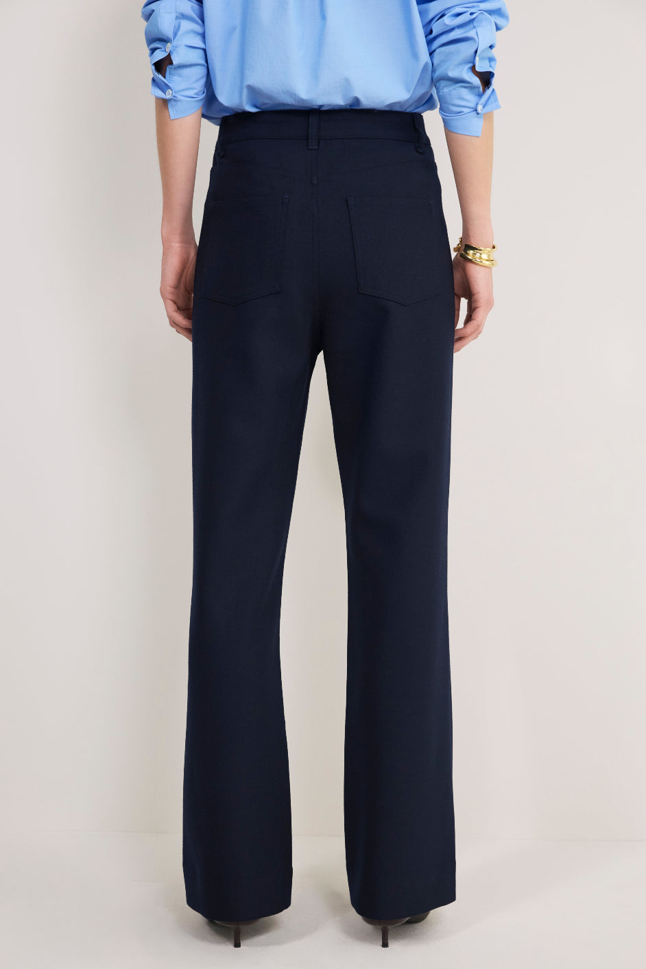 Flossie Wool Blend Trouser - Midnight