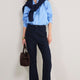 Flossie Wool Blend Trouser - Midnight
