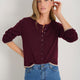 Fleurine Cropped Cardigan - Deep Fig