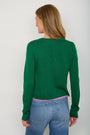 Fleurine Cropped Cardigan - Dark Jade Green