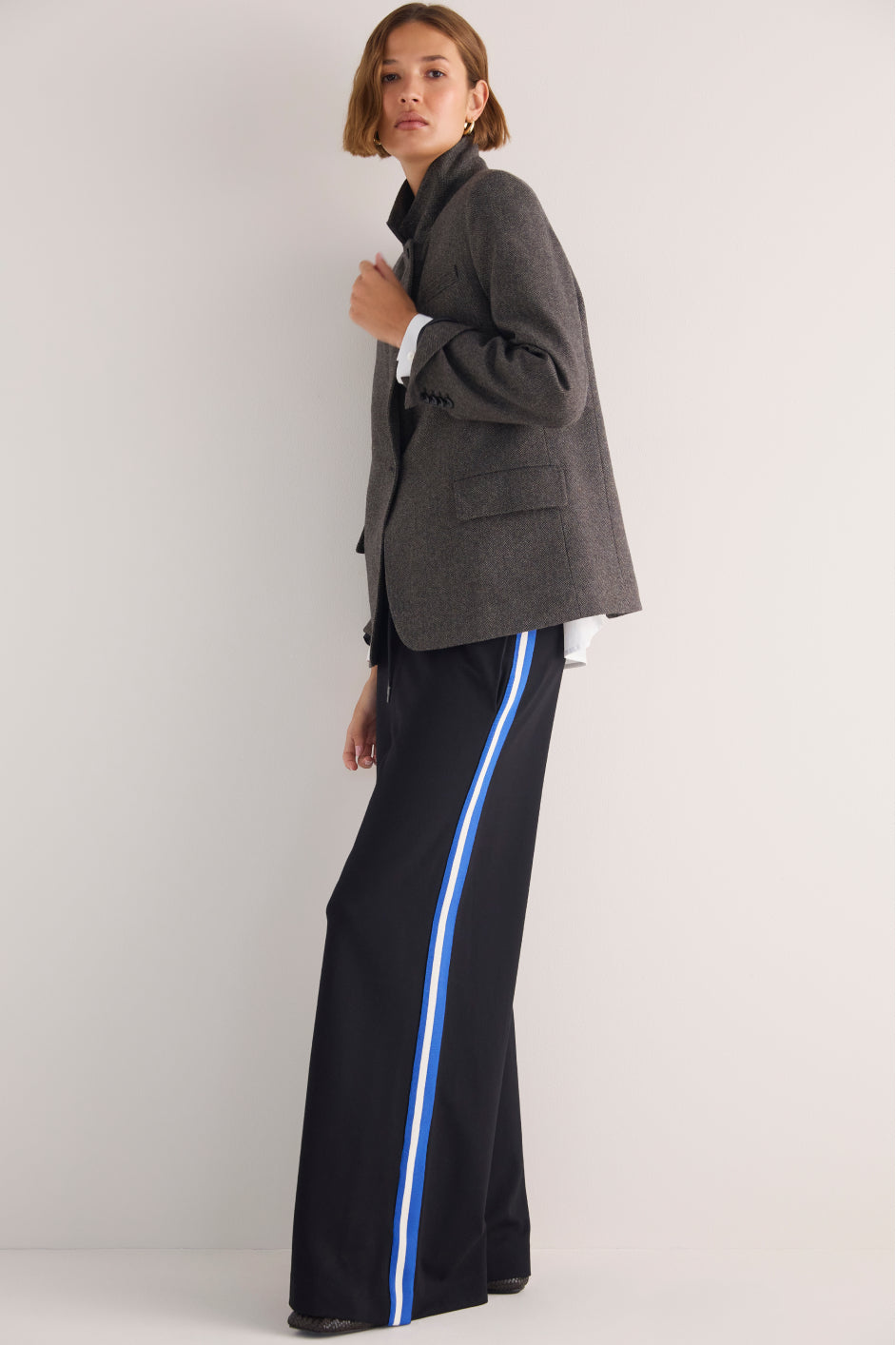 Suzy Side Stripe Trouser - Midnight