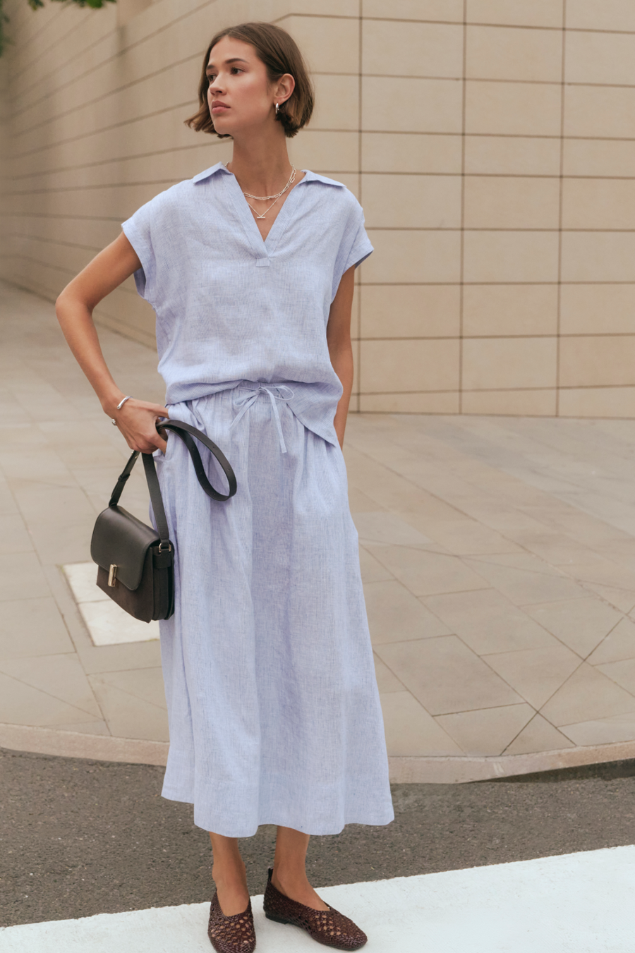 ivory stripe marina dress Marina Rinaldi | Woman - Cotton poplin shirt dress - Ivory