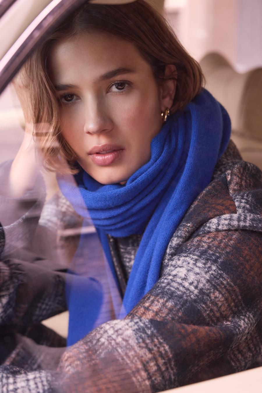 Mathilde Cashmere Scarf - Cobalt Blue