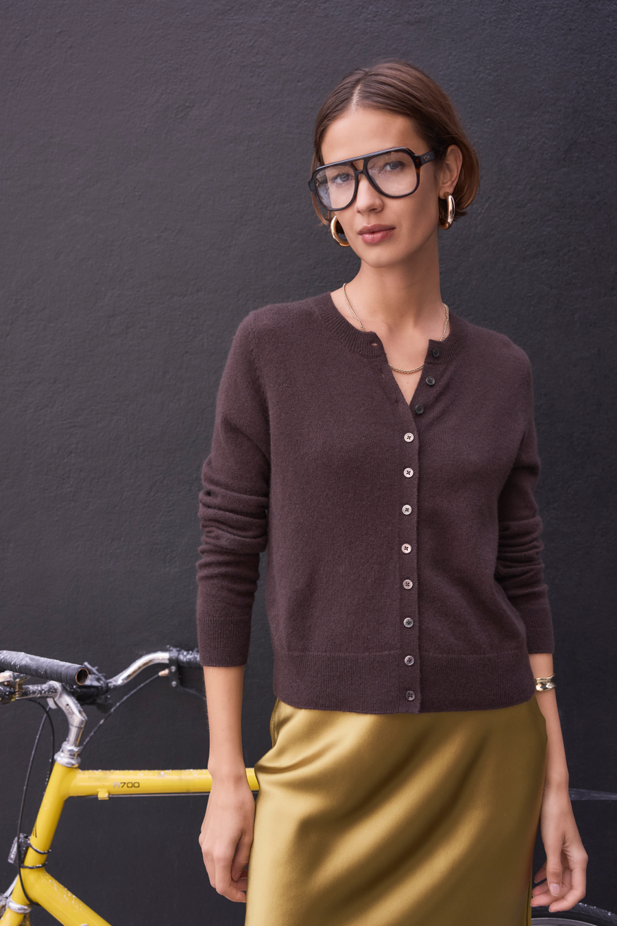Katie Cashmere Cardigan - Cocoa