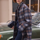 DB x Wyse Cocoon Coat - Brown/Blue Check