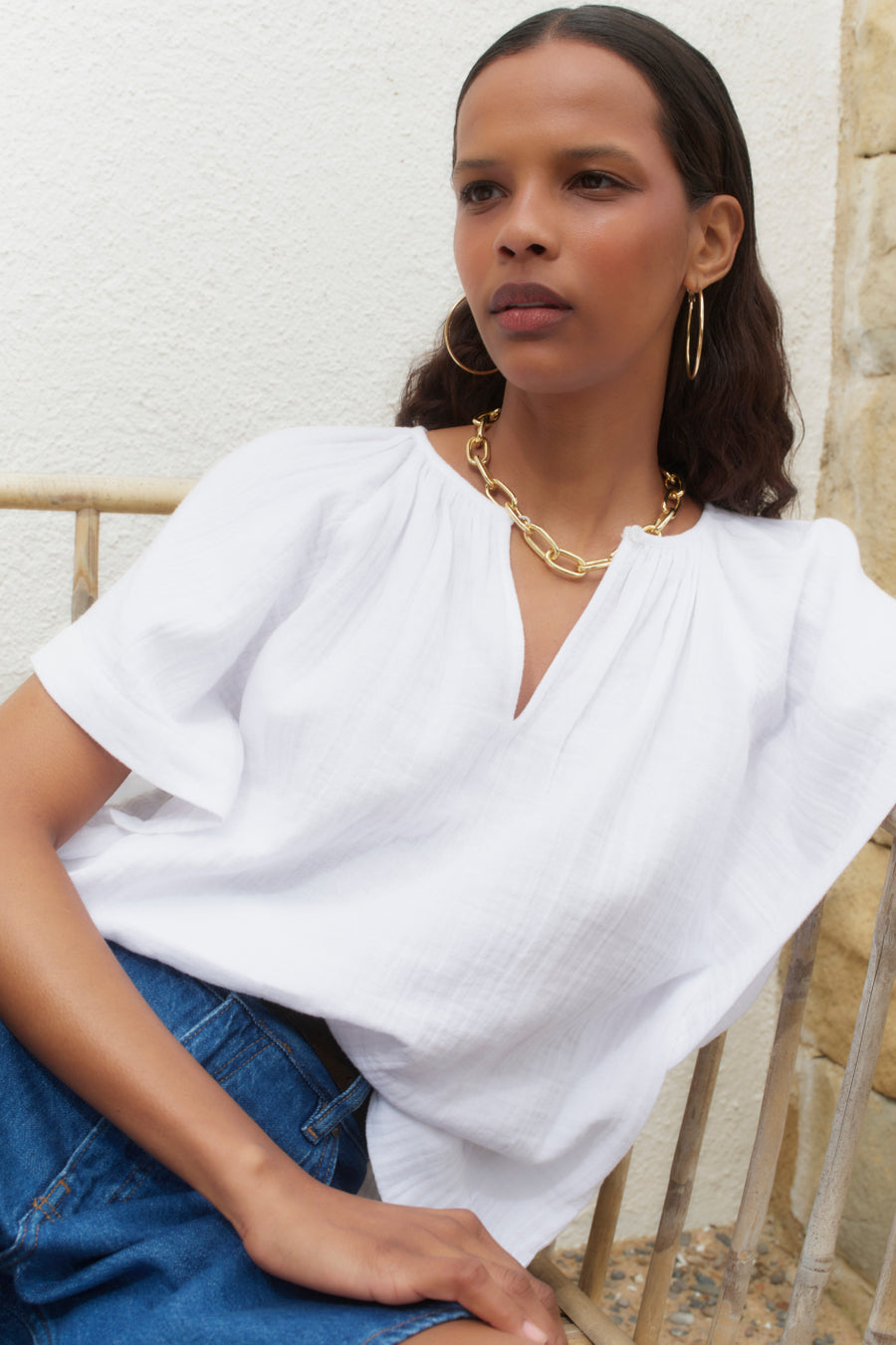 Carlotta Blouse - White