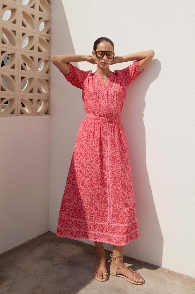 Sophia Skirt - Perfect Pink Daisy Floral