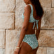 Isla Bikini Top - Green Mono Floral