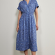 Angelique Dress - Chambray Blue Paisley Geo