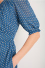 Piper Dress - Chambray Geo Stamp