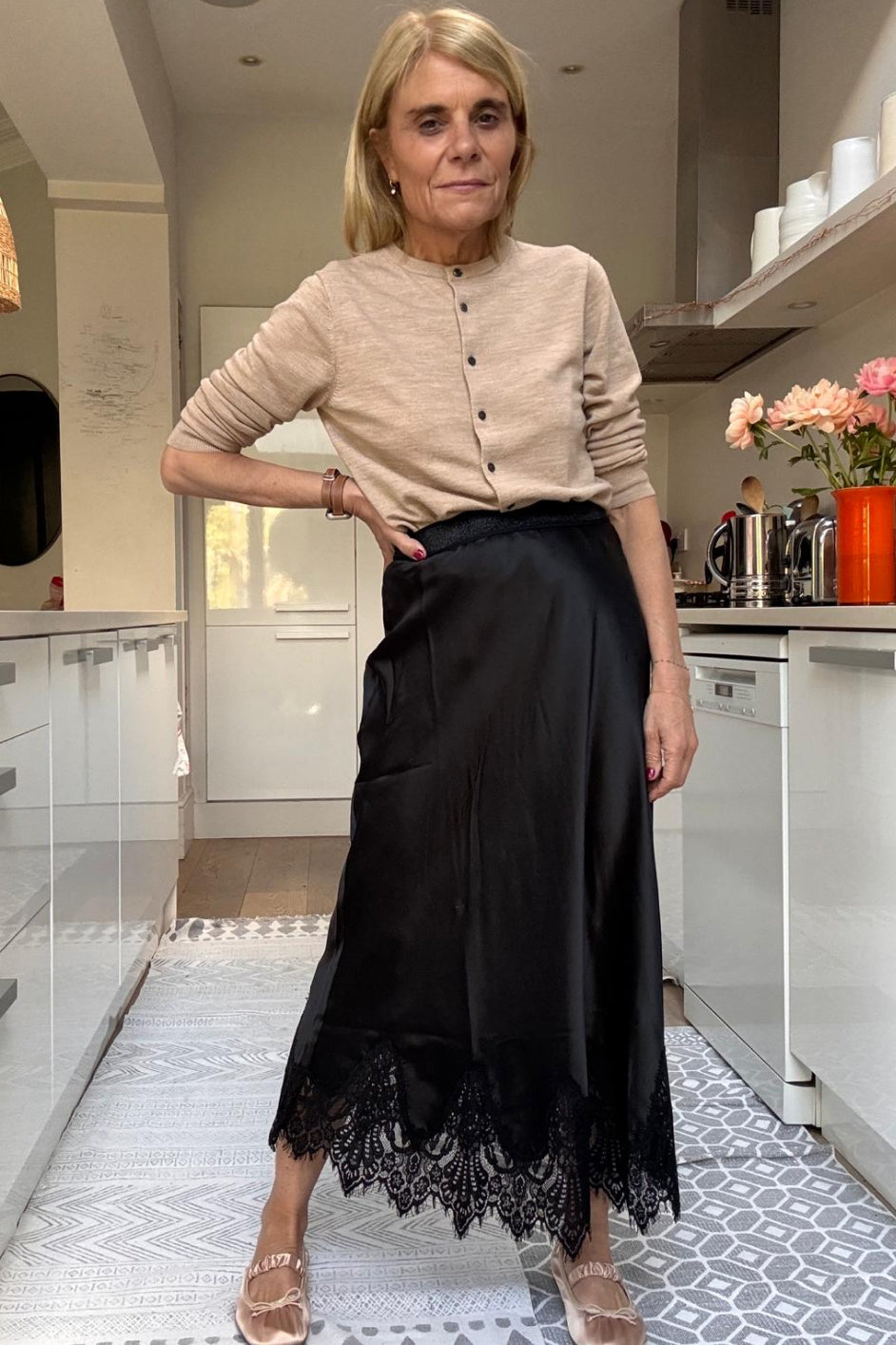 Zadie Faux Leather Skirt - Blue/Black – WYSE London