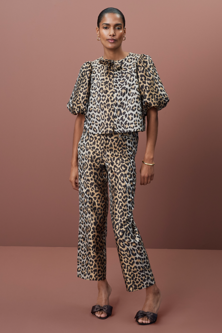 Marianne Jacquard Trouser - Leopard