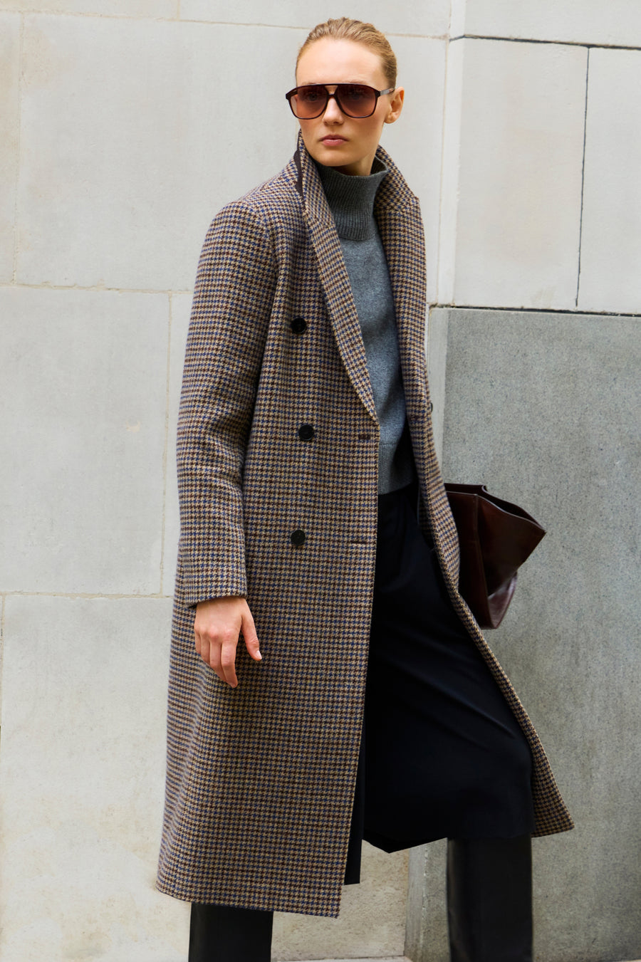 Dorothea Coat - Chocolate Check