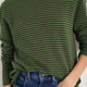 Chrissie Cashmere Jumper - Peridot/Dark Olive Micro Stripe