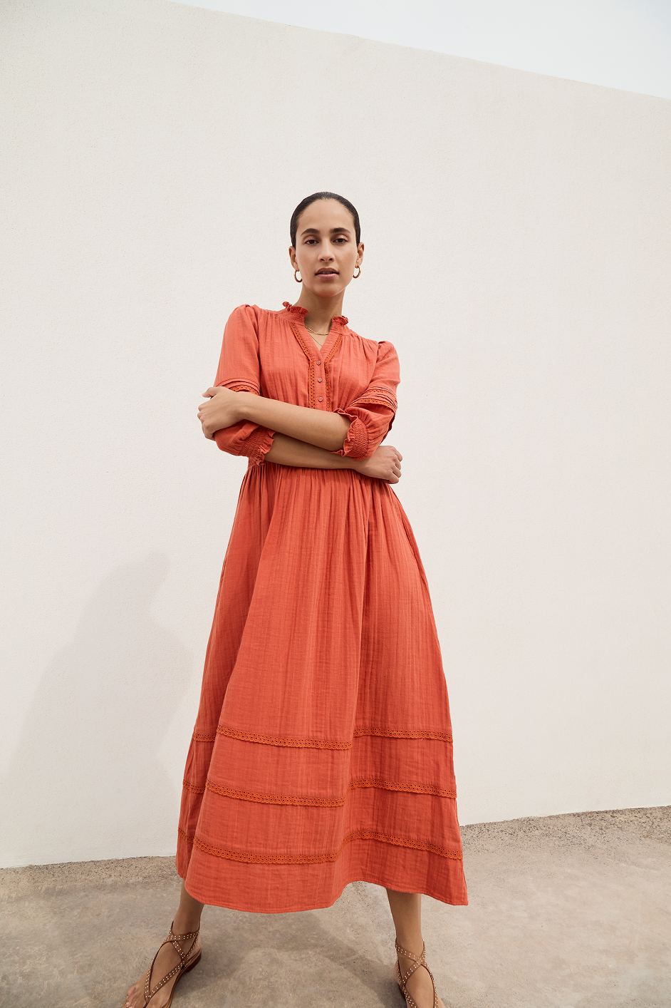 Alina Dress - Spiced Orange