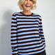 Cath x WYSE Brigitte Jumper - Chocolate/Sky Blue