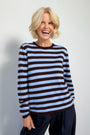 Cath x WYSE Brigitte Jumper - Chocolate/Sky Blue