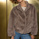 Cath x WYSE Lana Furry Bomber Jacket - Mole